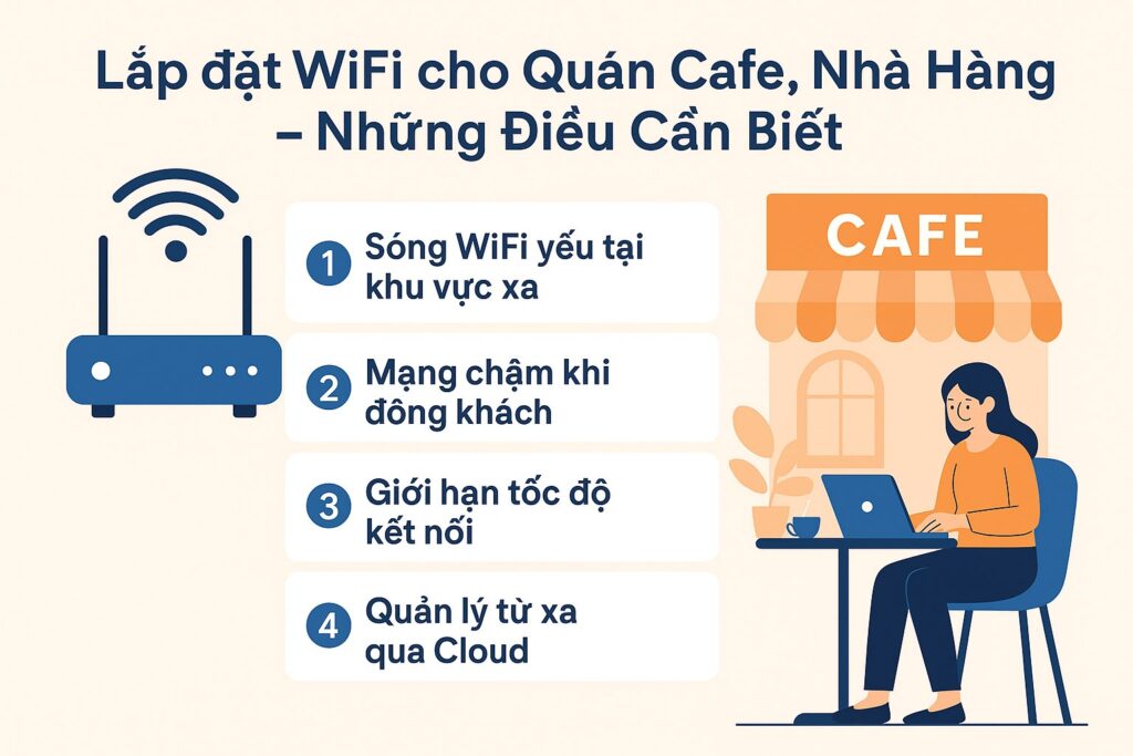 Lắp đặt WiFi cho quán cafe, nhà hàng 